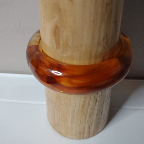 8 Inch Vintage Thick Orange Bangle - Picture 2 of 12